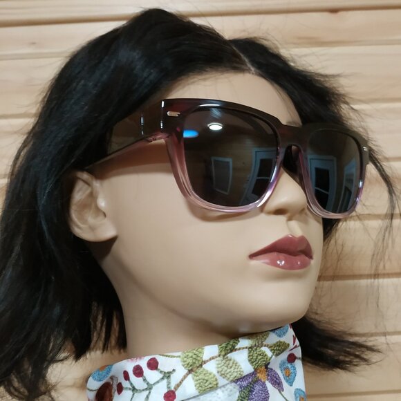 Polarized Fit-Over Sunglasses, Purple Gradient Frames (fits over small glasses) - Picture 1 of 7